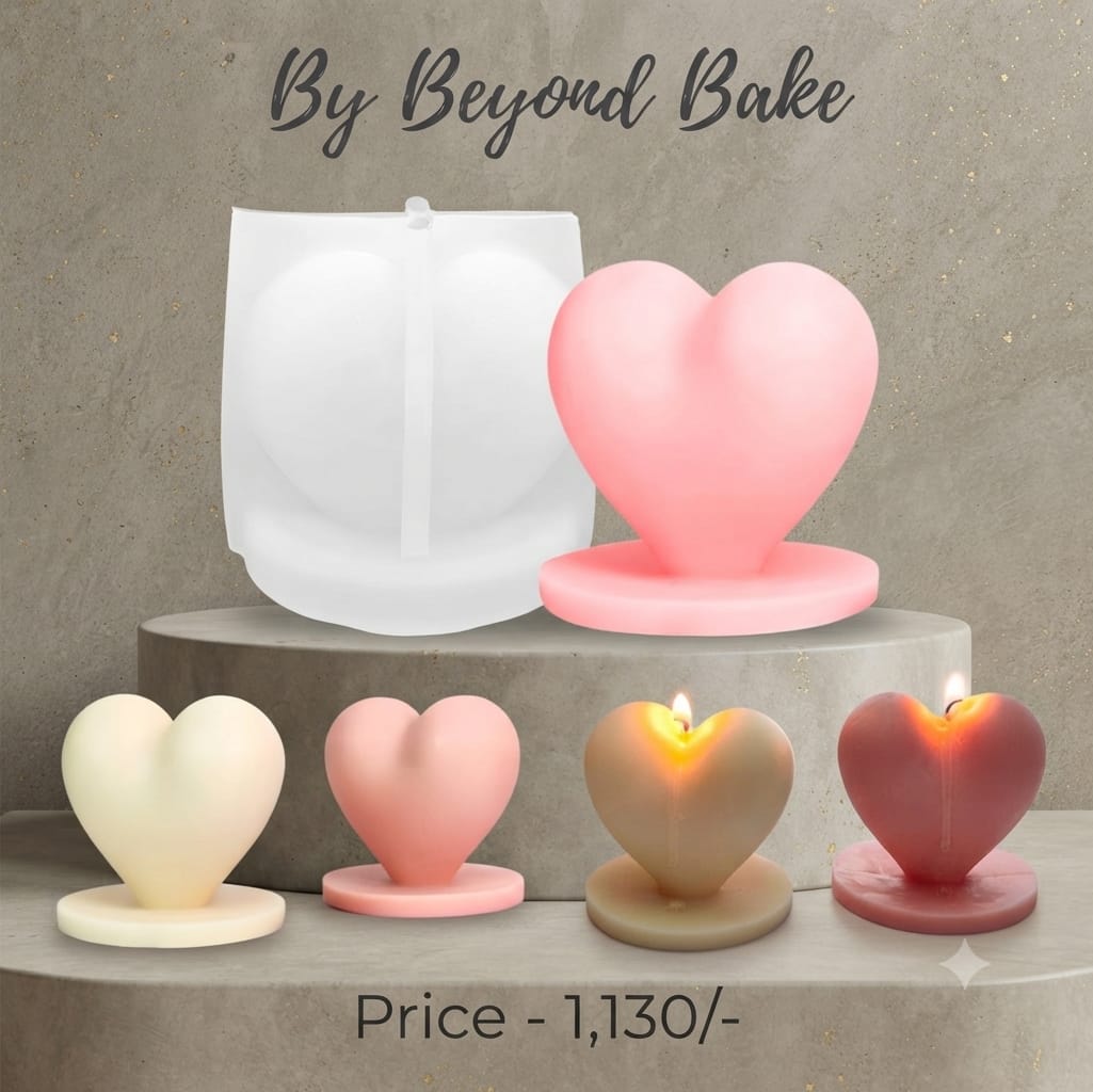 Beyond Bake 3D Pedestal Heart Silicone Pillar Candle Mould