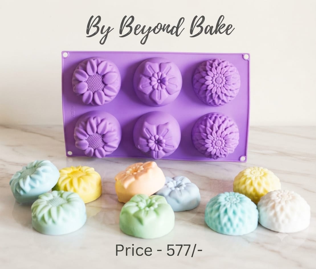 Beyond Bake 6-Cavity Botanical Floral Assortment Silicone Mould