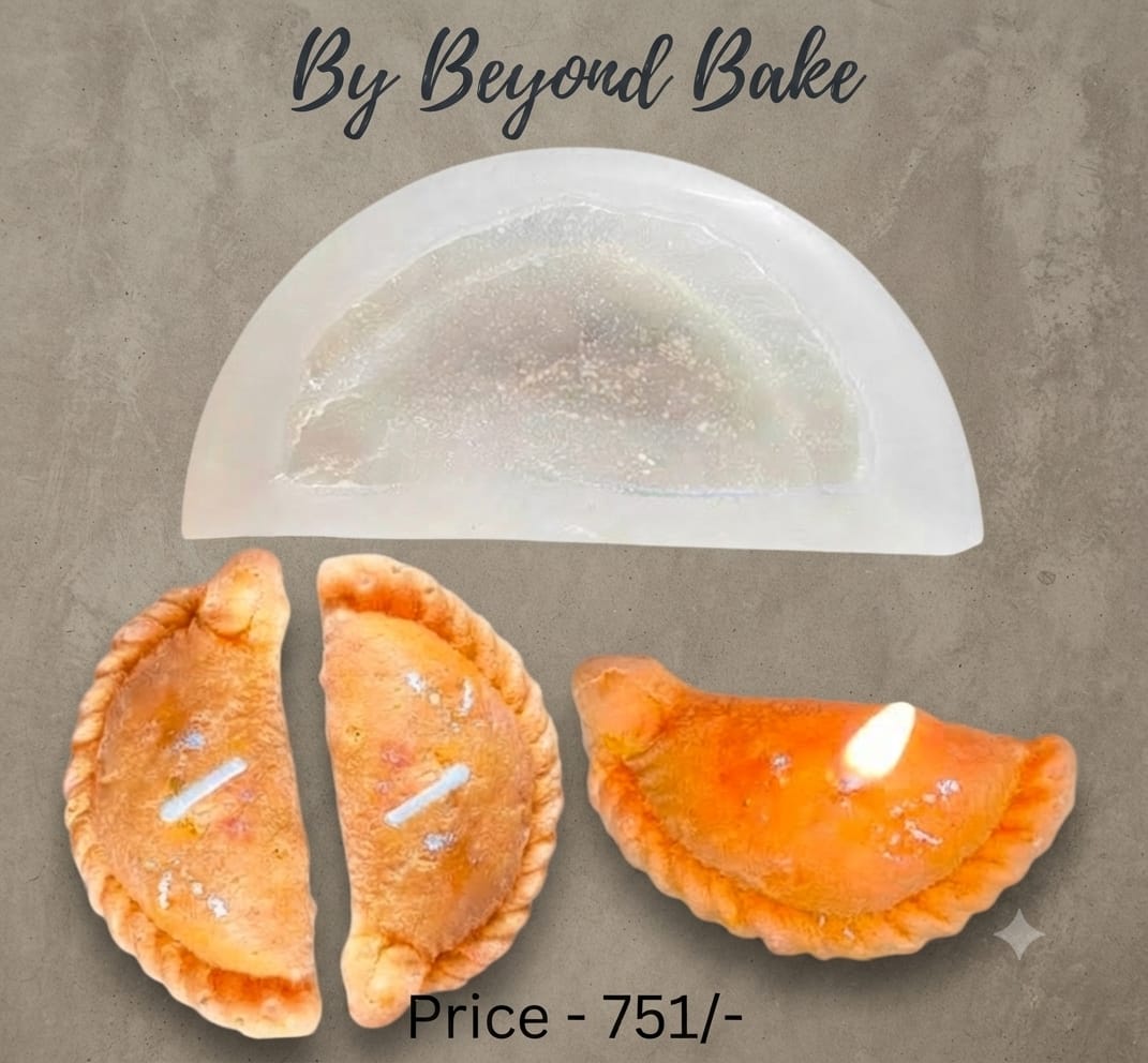 Beyond Bake Festive Indian Gujiya / Karanji Sweet Silicone Candle Mould