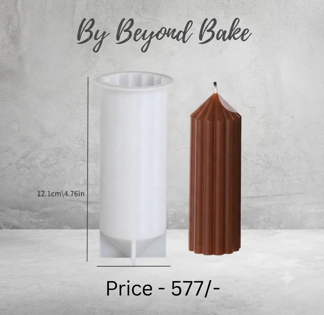 Beyond Bake Fluted Cone-Top Pillar Candle Silicone Mould (12.1 cm / 4.76 in)
