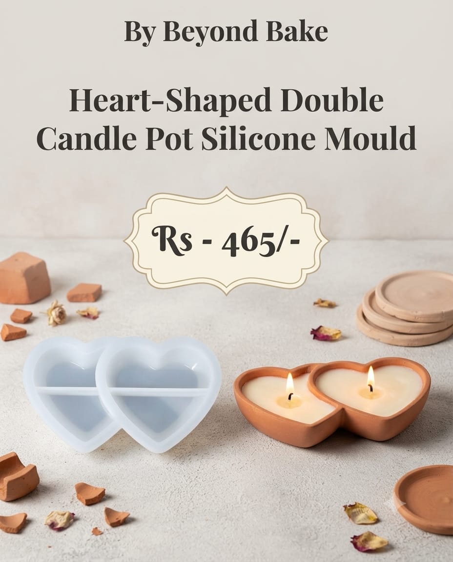 Beyond Bake Heart-Shaped Double Candle Pot Silicone Mould