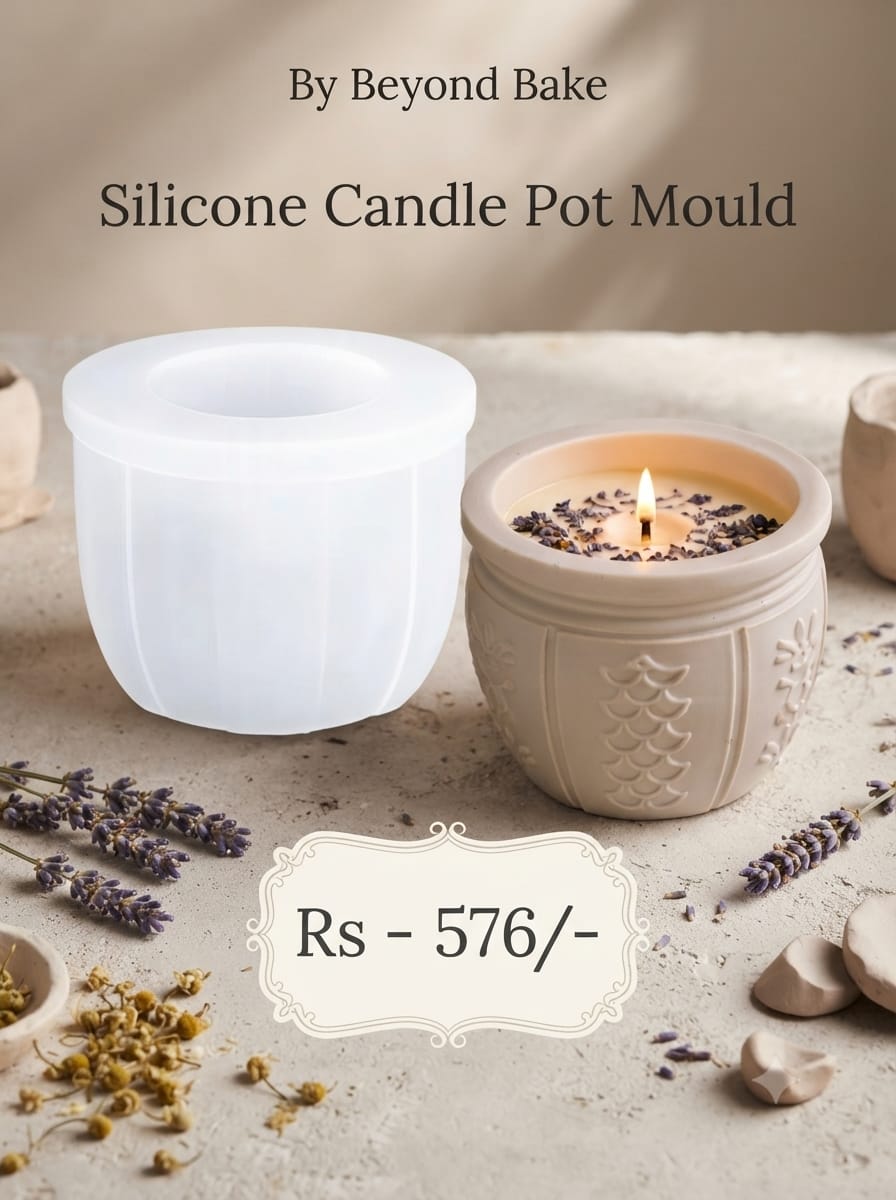Beyond Bake Textured Botanical Paneled Candle Pot Silicone Mould
