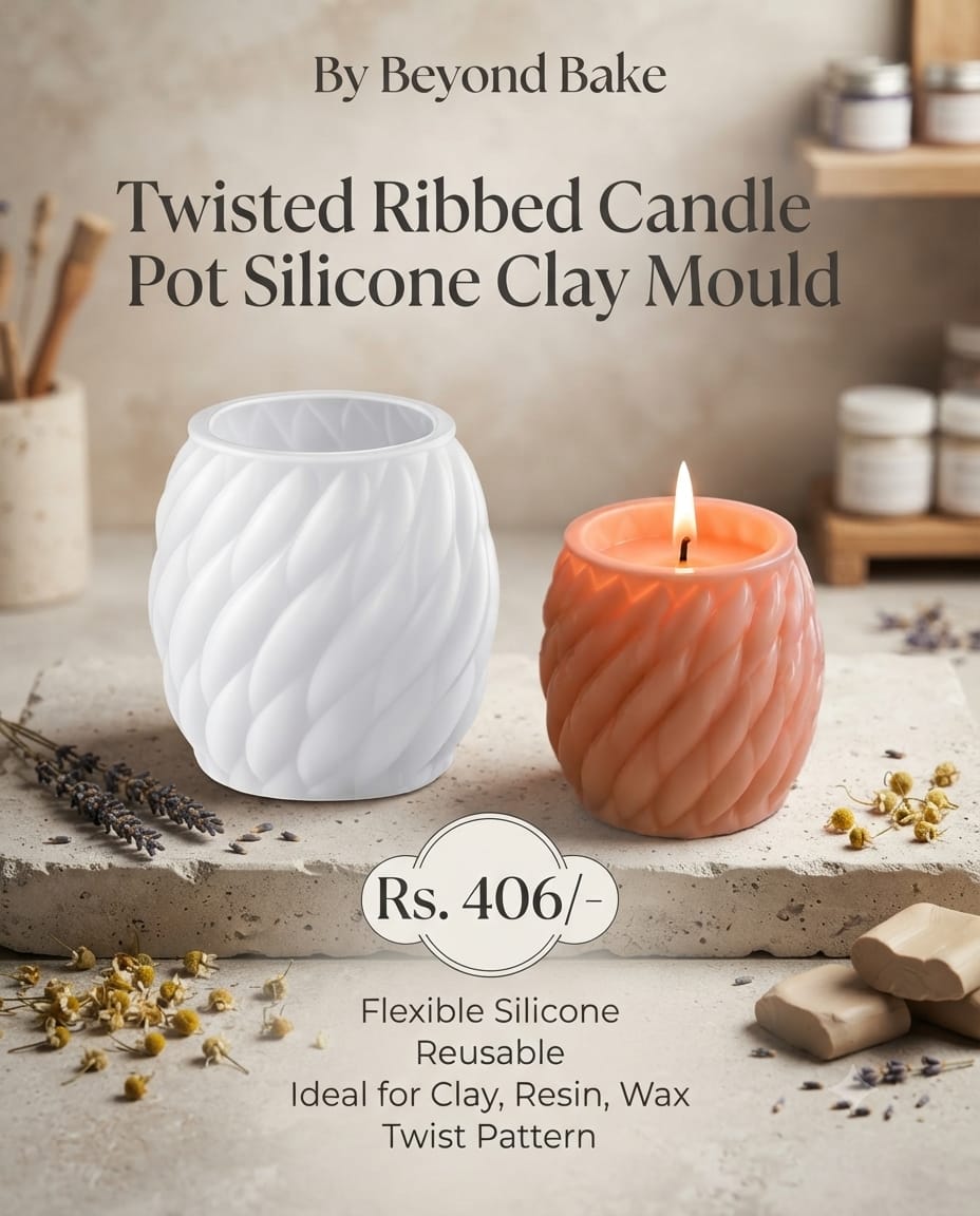 Beyond Bake Twisted Ribbed Candle Pot Silicone Mould