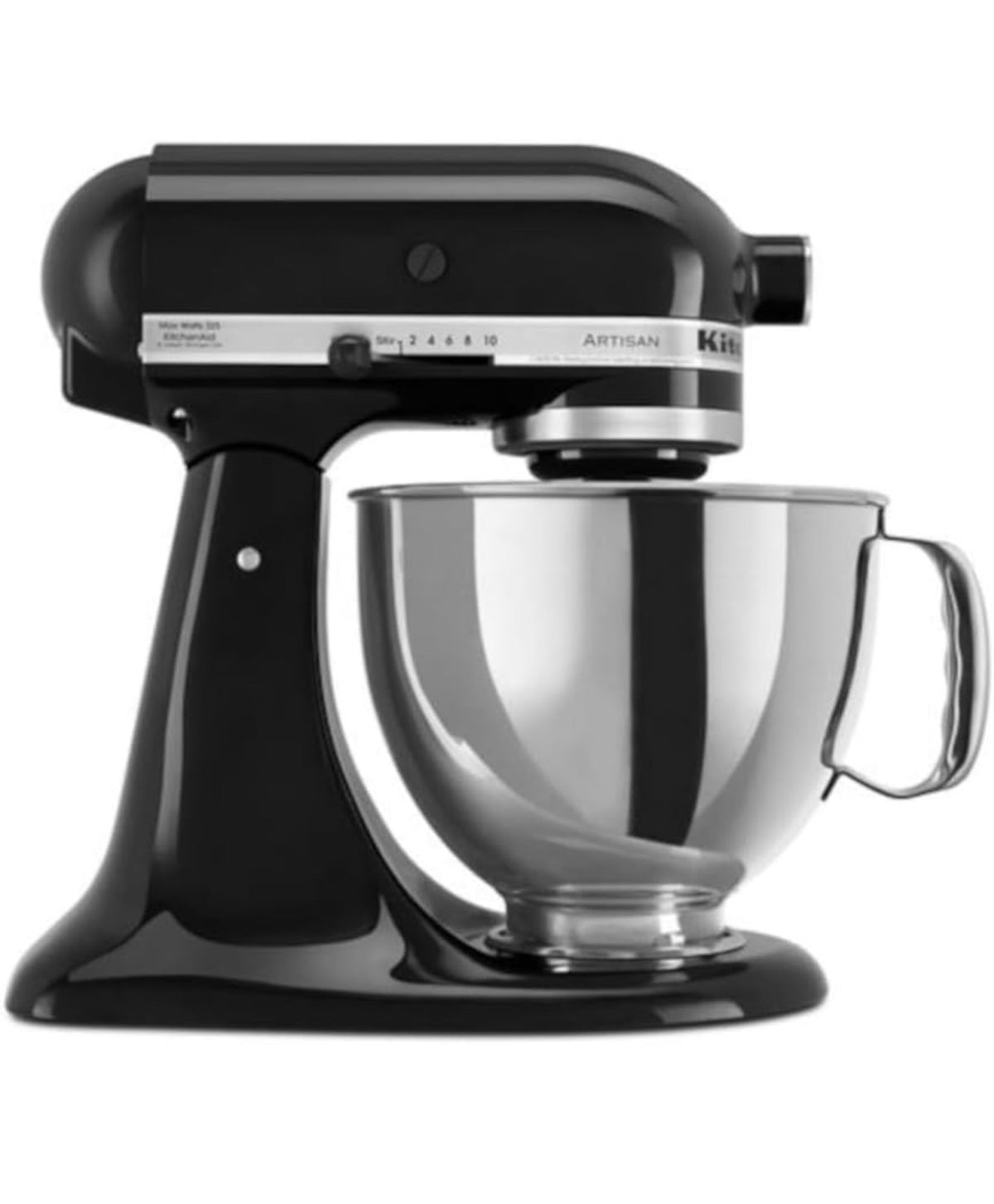 KitchenAid Artisan Series 4.8L Tilt-Head Stand Mixer (300W, Onyx Black - 5KSM150PSDOB)