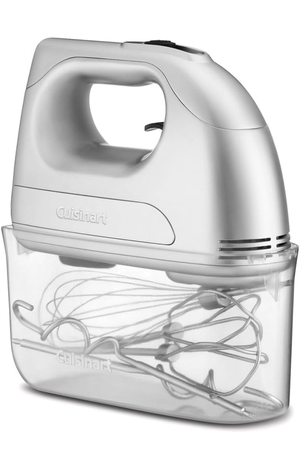 Cuisinart Power Advantage 7-Speed Hand Mixer with Snap-On Storage Case (200W, Silver)