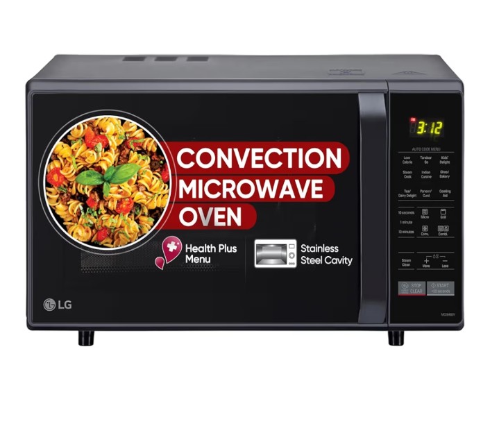 LG 28L Convection Microwave Oven with Tandoor Se & Steam Clean (Black - MC2846BV)