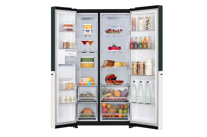 LG Objet Collection 650L Side-by-Side Refrigerator with Wi-Fi Convertible & Door Cooling+™ (Emerald Tango, 3 Star)