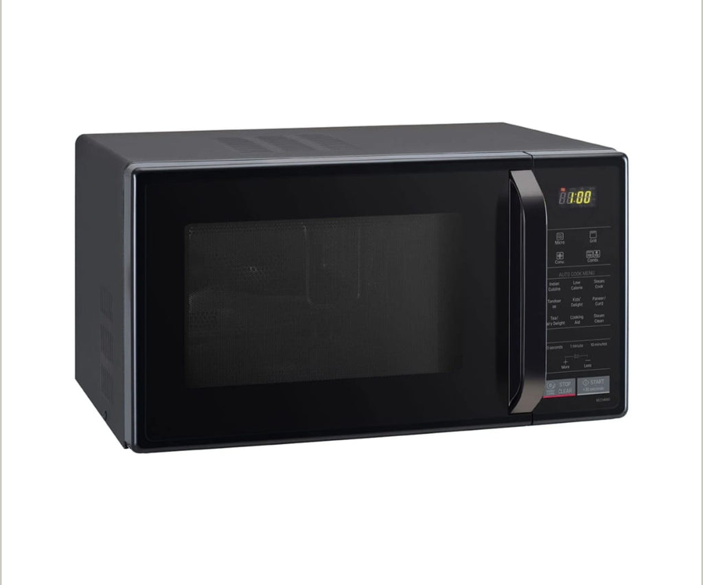 LG 21L All-In-One Convection Microwave Oven with Quartz Heater & Auto Cook Menus (Glossy Black - MC2146BG)