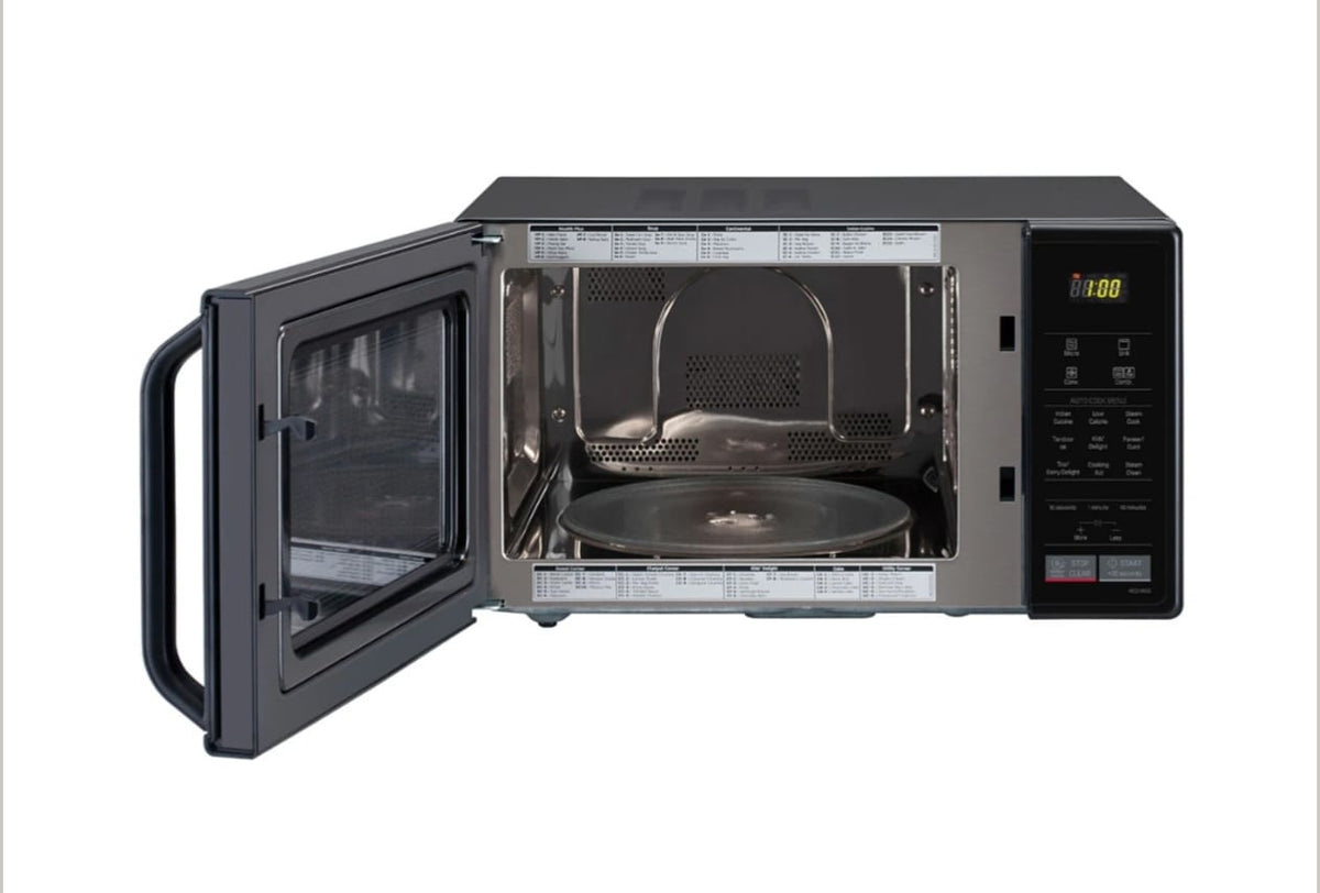 LG 21L All-In-One Convection Microwave Oven with Quartz Heater & Auto Cook Menus (Glossy Black - MC2146BG)