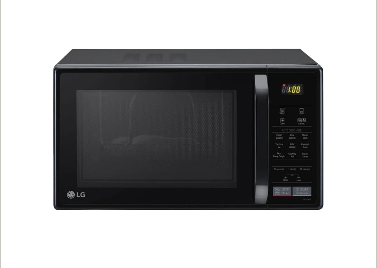 LG 21L All-In-One Convection Microwave Oven with Stainless Steel Cavity & Auto Cook Menus (Black - MC2146BL)