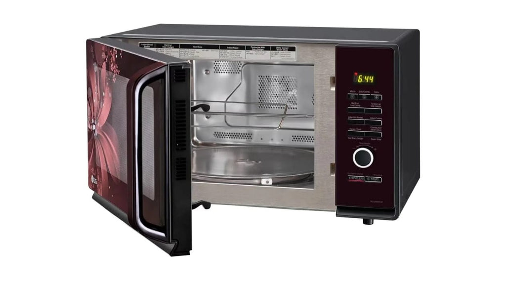 LG 32L Convection Microwave Oven with 360° Motorized Rotisserie & Diet Fry™ (Black Regal Pattern - MC3286BIUM)