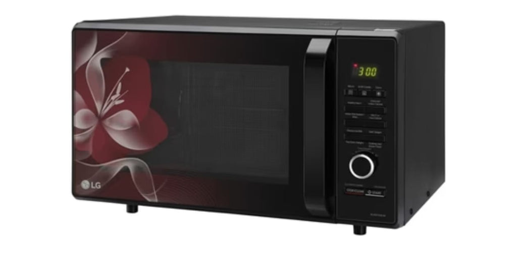 LG 28L Charcoal Convection Microwave Oven with 360° Motorised Rotisserie & Diet Fry™ (Black - MJ2887BWUM)