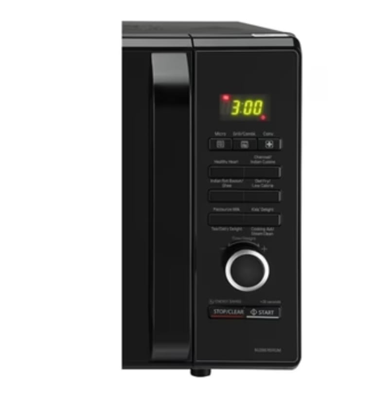 LG 28L Charcoal Convection Microwave Oven with 360° Motorised Rotisserie & Diet Fry™ (Black - MJ2887BWUM)