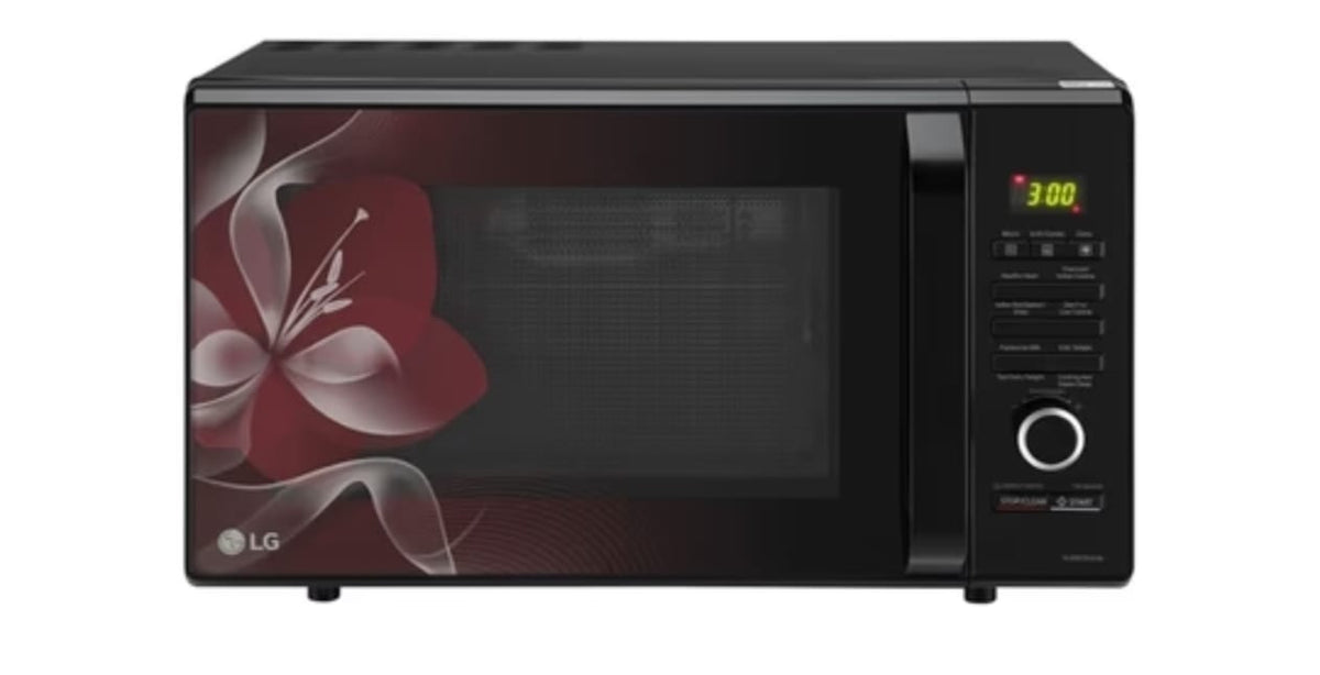 LG 28L Charcoal Convection Microwave Oven with 360° Motorised Rotisserie & Diet Fry™ (Black - MJ2887BWUM)