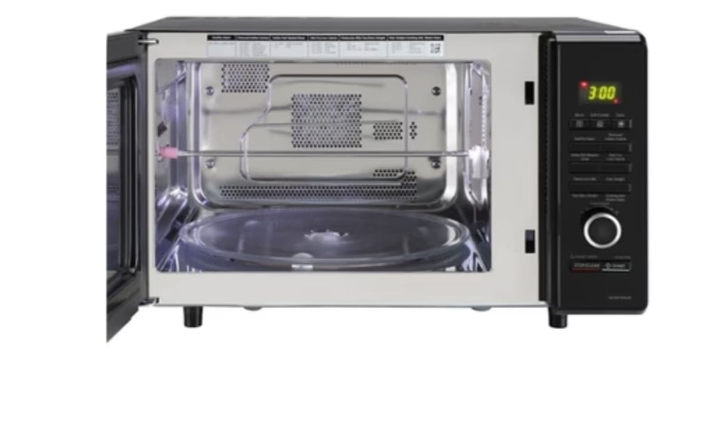 LG 28L Charcoal Convection Microwave Oven with 360° Motorised Rotisserie & Diet Fry™ (Black - MJ2887BWUM)