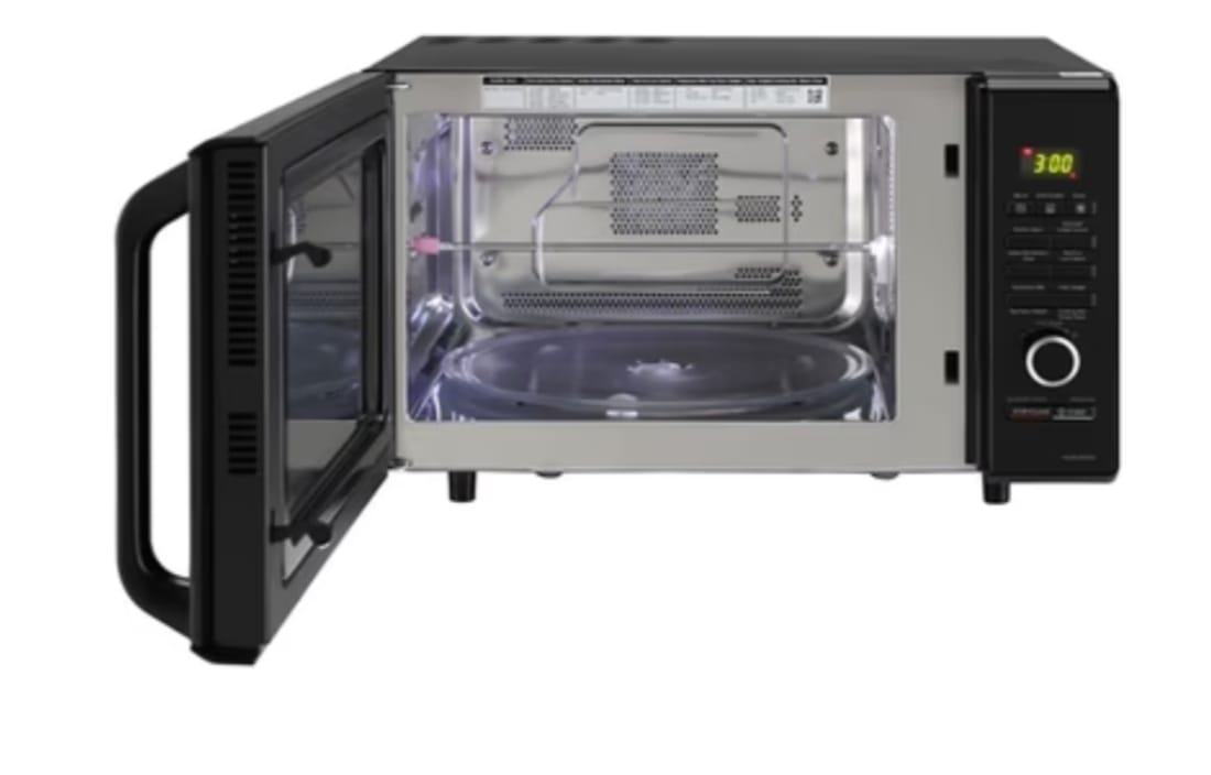 LG 28L Charcoal Convection Microwave Oven with 360° Motorised Rotisserie & Diet Fry™ (Black - MJ2887BWUM)