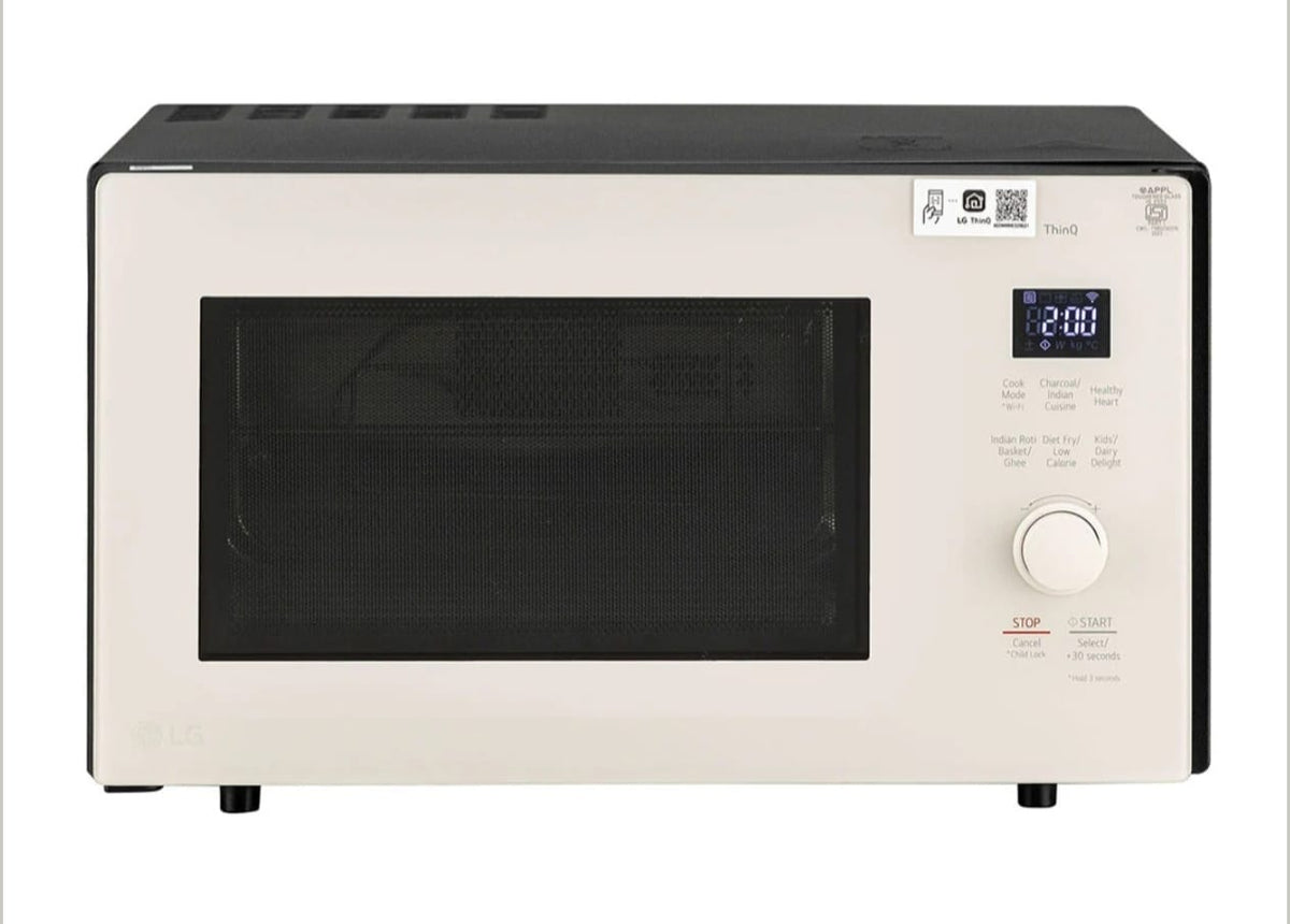 LG 28L Charcoal Convection Microwave Oven with 360° Motorised Rotisserie & Diet Fry™ (Black - MJEN286UBW)