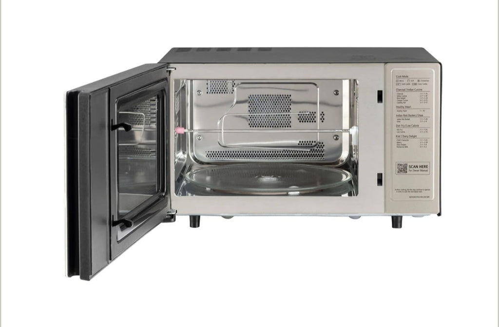 LG 28L Charcoal Convection Microwave Oven with 360° Motorised Rotisserie & Diet Fry™ (Black - MJEN286UBW)