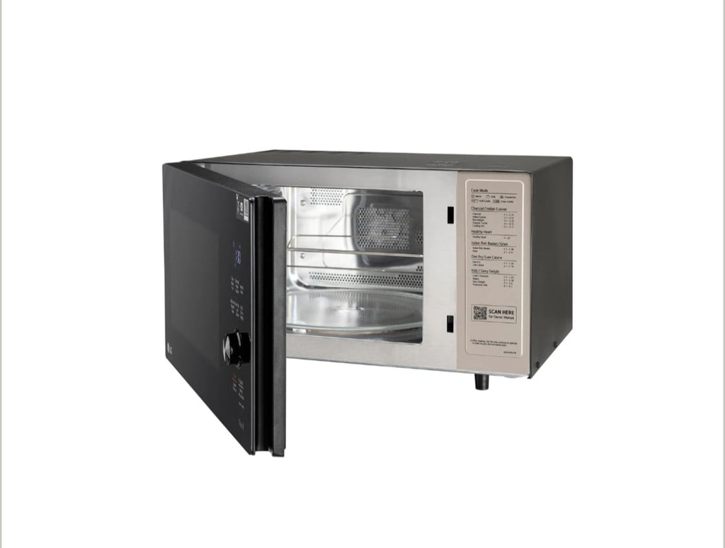 LG 28L Charcoal Convection Microwave Oven with Wi-Fi & 360° Motorised Rotisserie (Floral Black - MJEN286UFW)