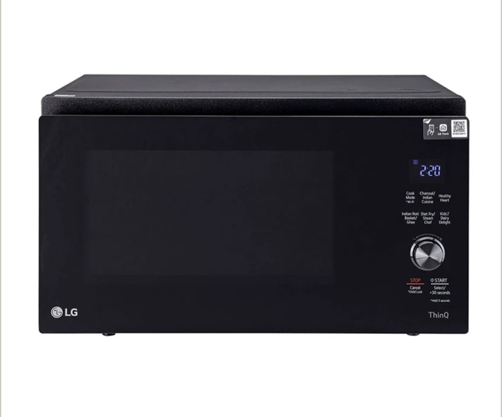 LG 32L Wi-Fi Enabled Charcoal Convection Microwave Oven with 360° Motorised Rotisserie & Scan to Cook (Black - MJEN326SFW)