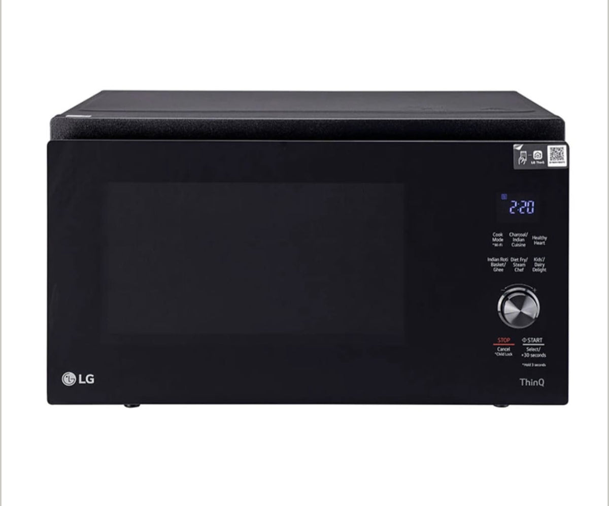 LG 32L Wi-Fi Enabled Charcoal Convection Microwave Oven with 360° Motorised Rotisserie & Scan to Cook (Black - MJEN326SFW)