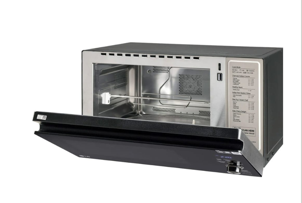 LG 32L Wi-Fi Enabled Charcoal Convection Microwave Oven with 360° Motorised Rotisserie & Scan to Cook (Black - MJEN326SFW)