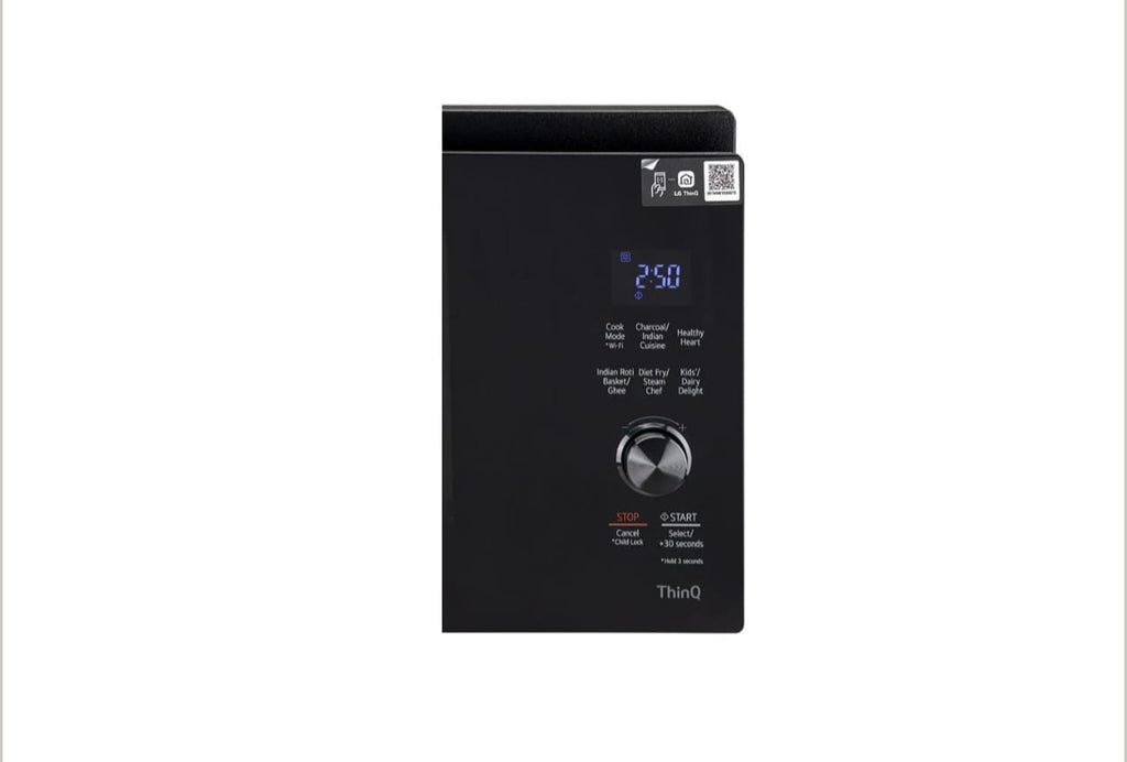 LG 32L Wi-Fi Enabled Charcoal Convection Microwave Oven with 360° Motorised Rotisserie & Scan to Cook (Black - MJEN326SFW)