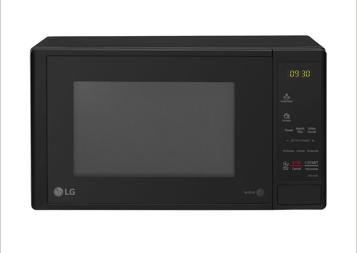 LG 20L Solo Microwave Oven with Intellowave Technology & Health Plus Menu (Black - MS2043DB)