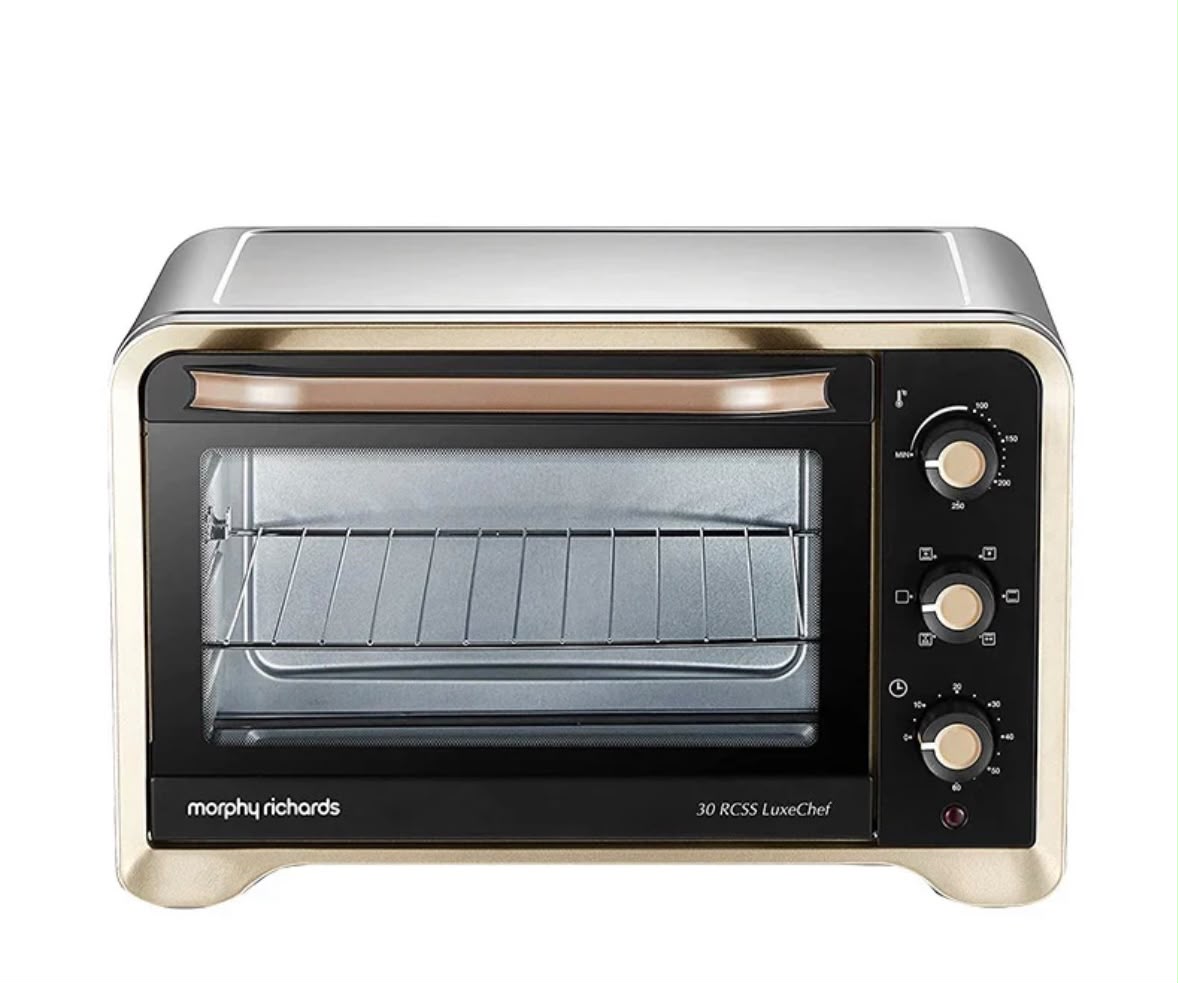 Morphy Richards 30RC 30-Litre Oven Toaster Griller (Black & Gold, 1600 Watts) with Rotisserie