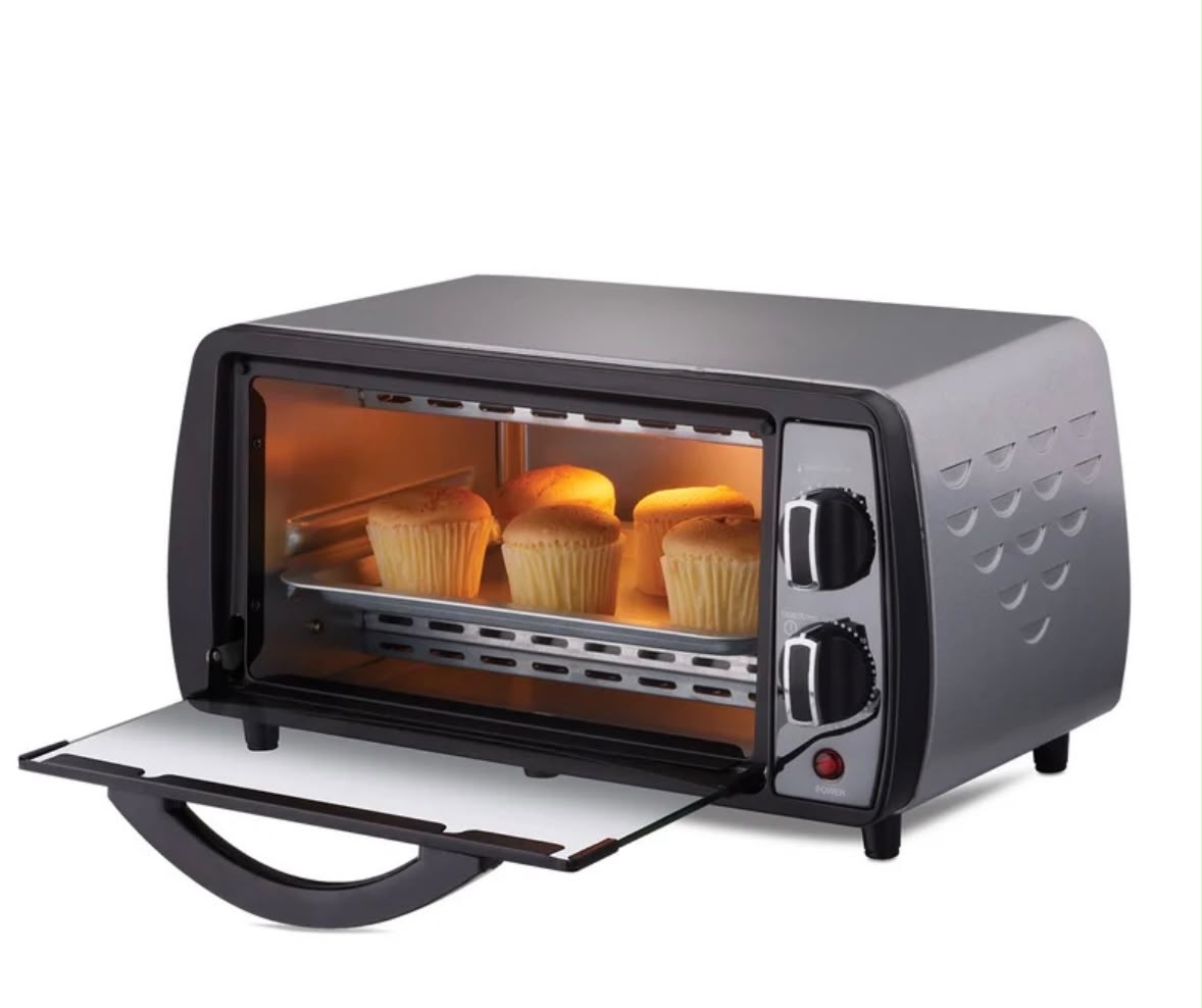 Morphy Richards 10BL 10-Litre Compact Oven Toaster Griller (Black & Silver, 800 Watts) with Timer & Adjustable Thermostat