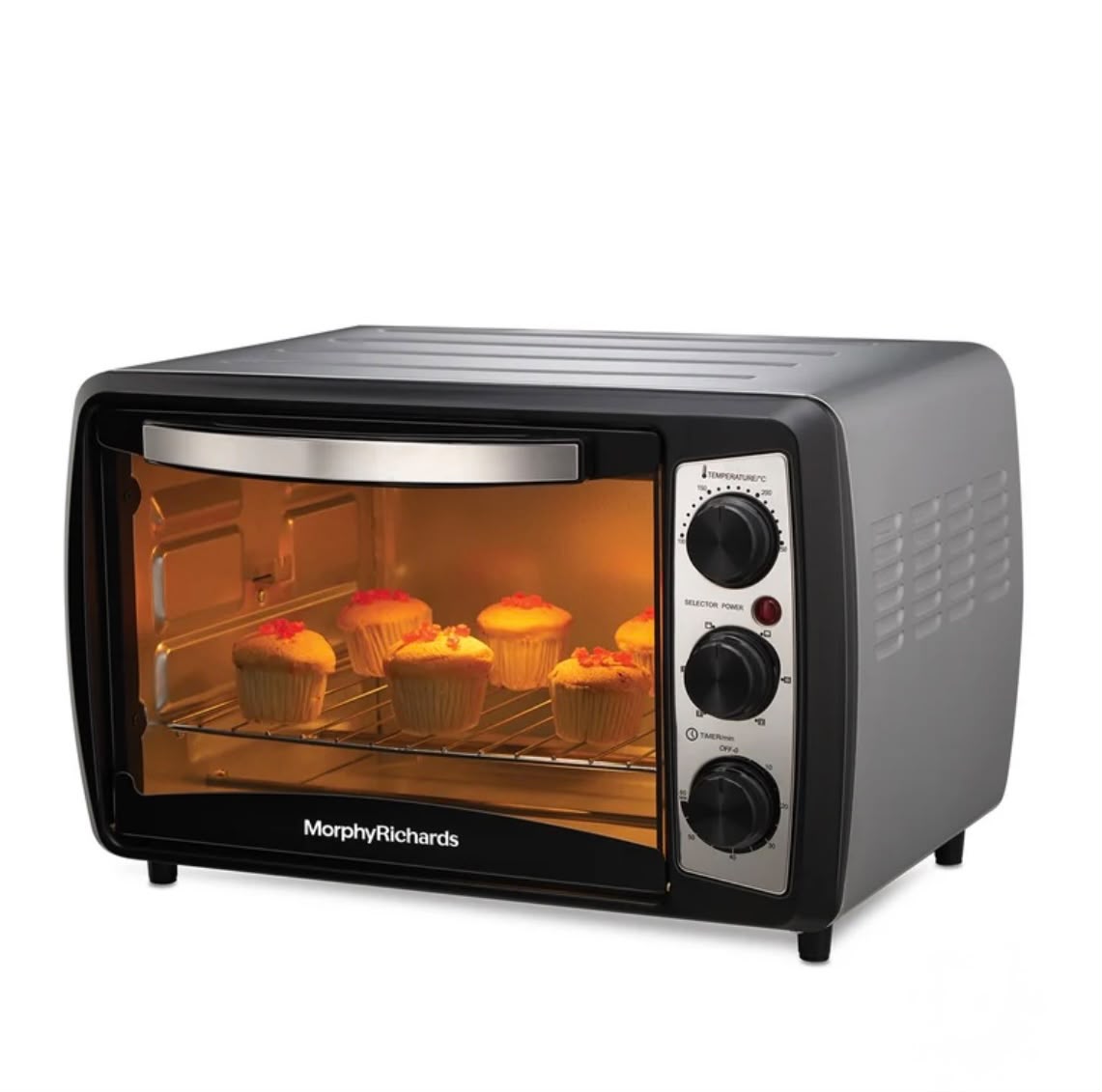 Morphy Richards 20R 20-Litre Oven Toaster Griller (Black, 1400 Watts) with Adjustable Thermostat & Timer