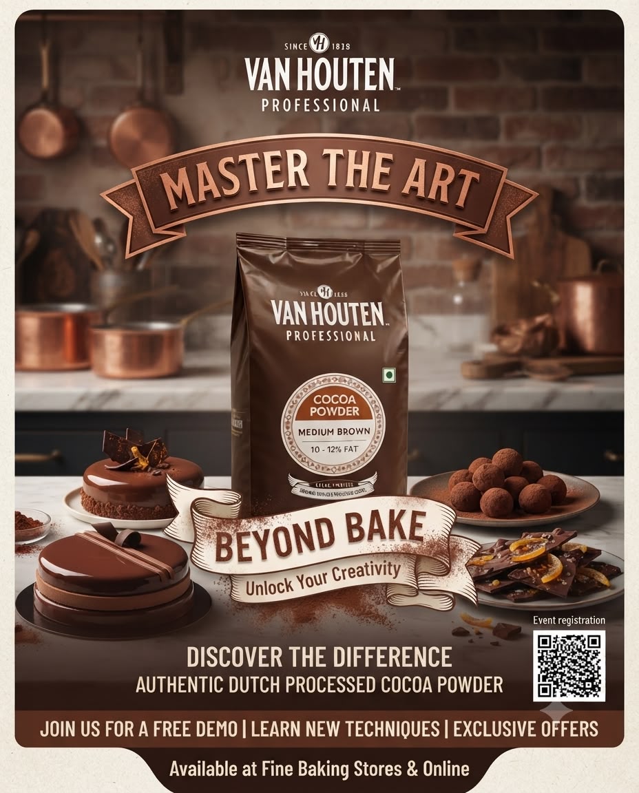 Van Houten Professional Dutch-Processed Medium Brown Cocoa Powder (10–12% Fat | 1kg)