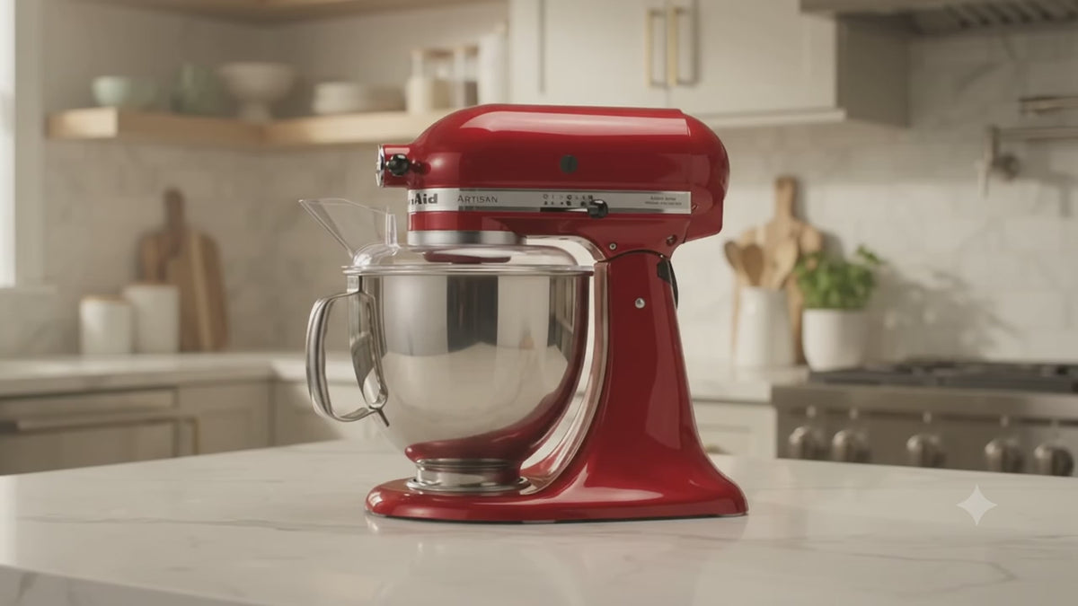 KitchenAid Artisan Series 4.8L Tilt-Head Stand Mixer (300W, Empire Red - 5KSM150PSDER)